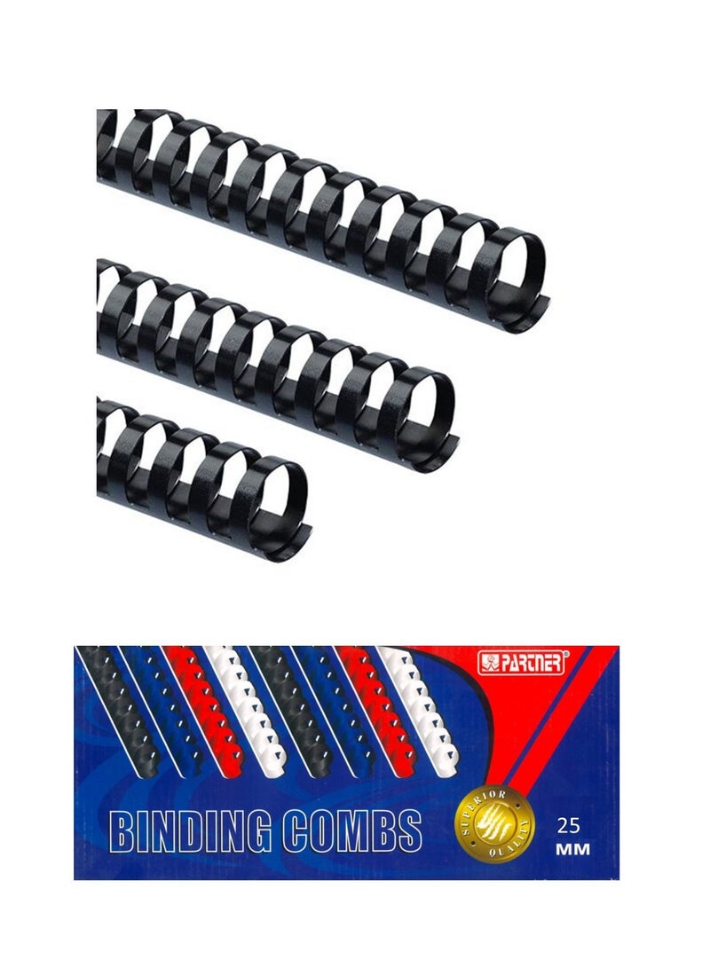 PARTNER Binding Accessories With 25mm Comb Black - Image 3