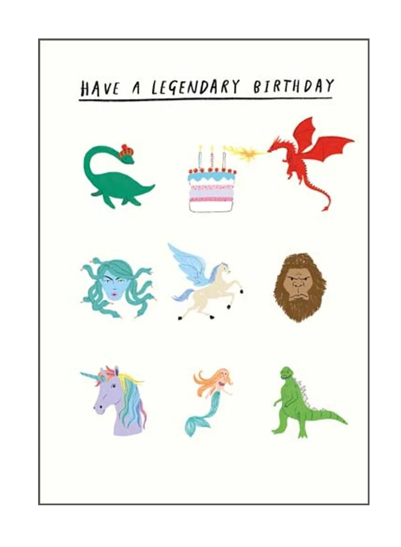 Pigment Legendary Birthday Card Kids and Adults