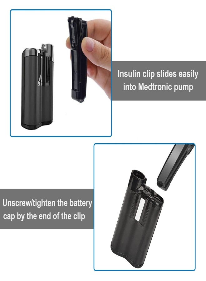 HNONPW 2-Pack Insulin Pump Belt Clip for Medtronic MiniMed 770G 670G 780G 630G 640G Pumps, Black - Image 4