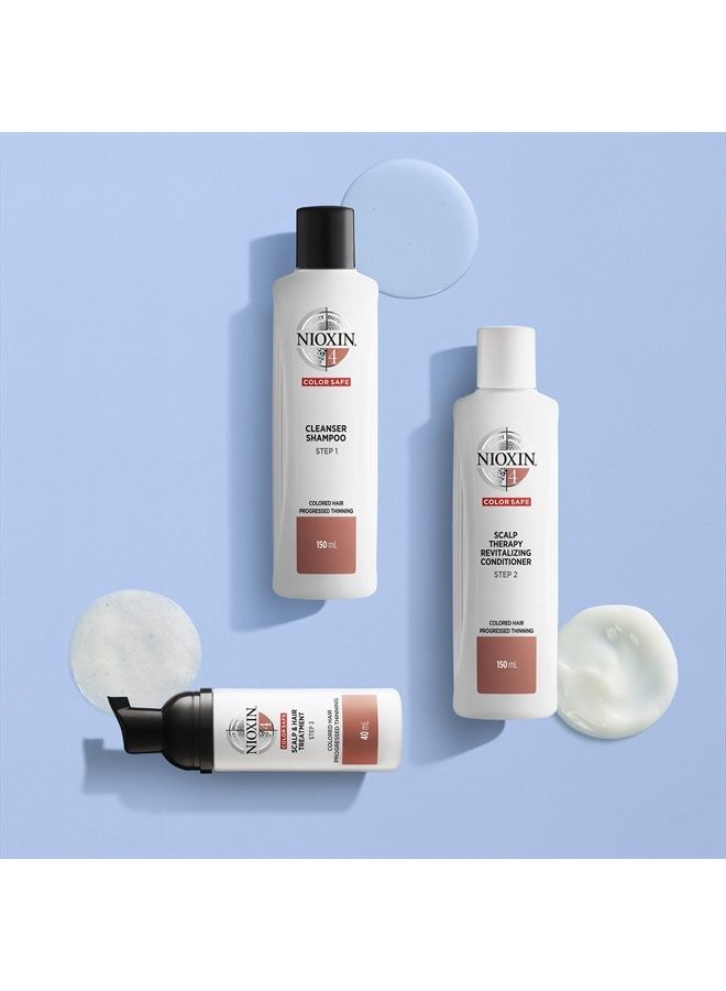 Nioxin System 4 Scalp Therapy Conditioner with Peppermint Oil, Treats Dry Scalp, Provides Moisture Control & Balance, For Color Treated Hair with Progressed Thinning, 10.1 fl oz - Image 4