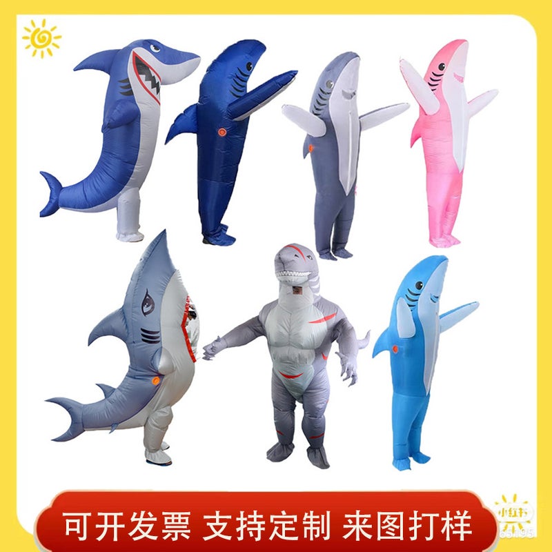 Shark Inflatable Clothing Halloween Shopping Mall Activities Stage Funny Inflatable Clothing - Image 2