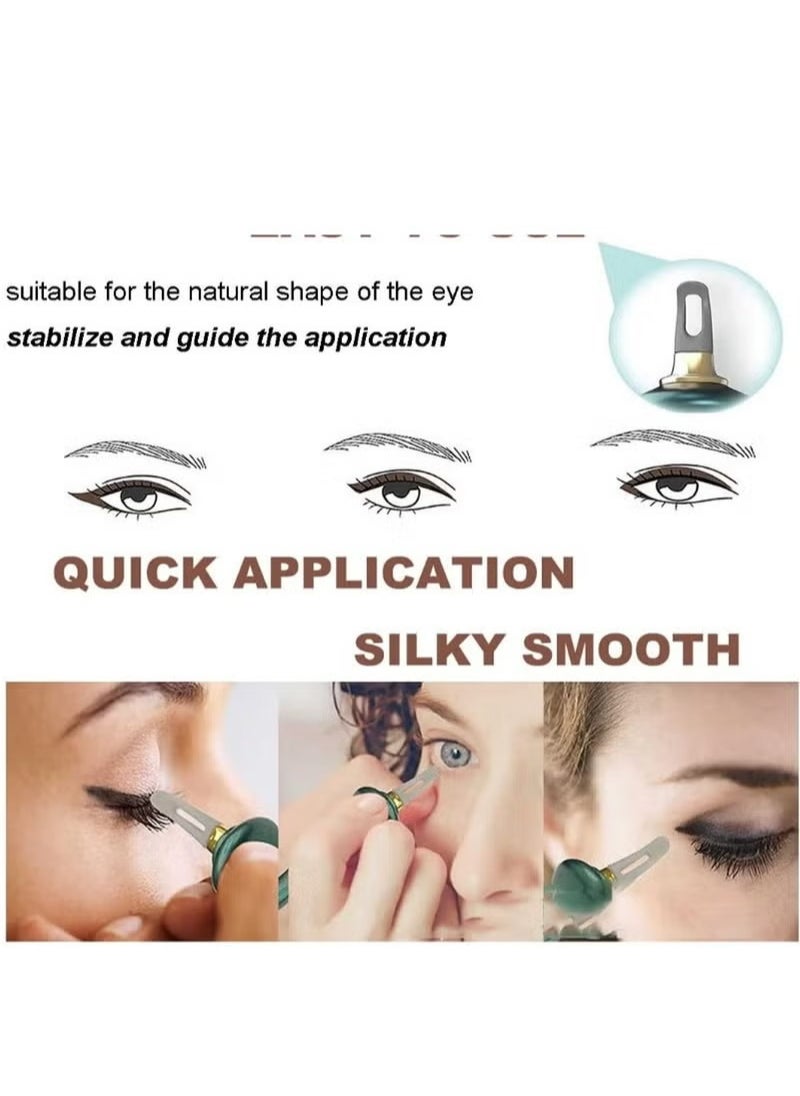 Generic - Eyeliner Applicator Eyeliner Guide Reusable Silicone Eye Liner Tool Waterproof Eyeliner Easy No-Skip Eyeliner - Image 1