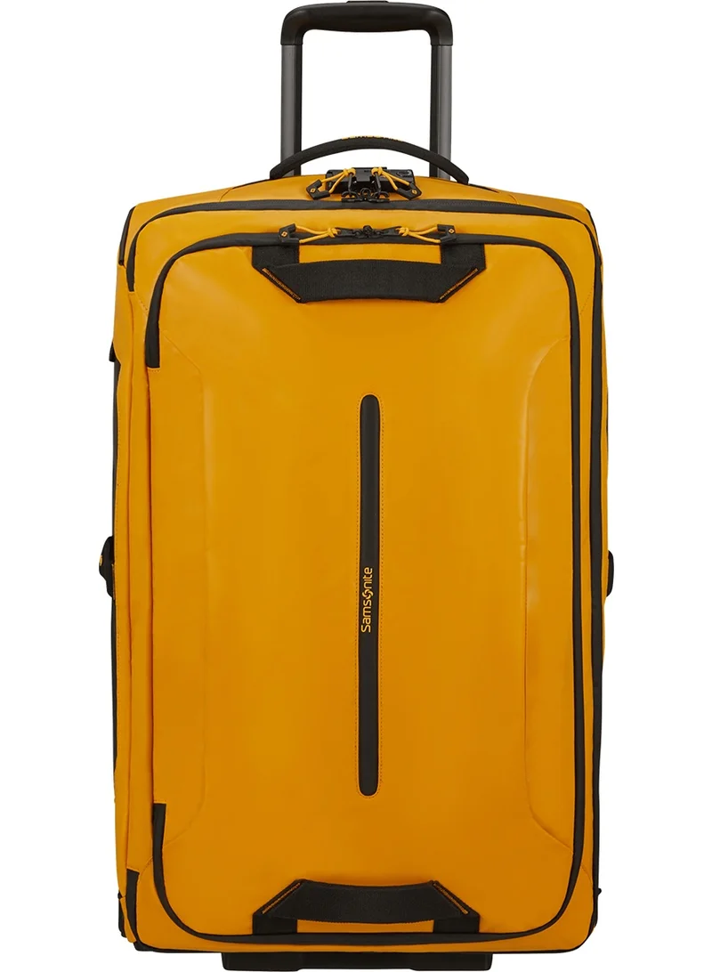 Samsonite  Ecodiver Wheeled Duffle Bag 67 cm / 24 inch, Yellow|Reflective Pattern|TSA Lock|ID Tag|Spacious Interior|Water Repellent Material|Recyclex Material Technology - 2 Years International Warranty  | Best Price UAE