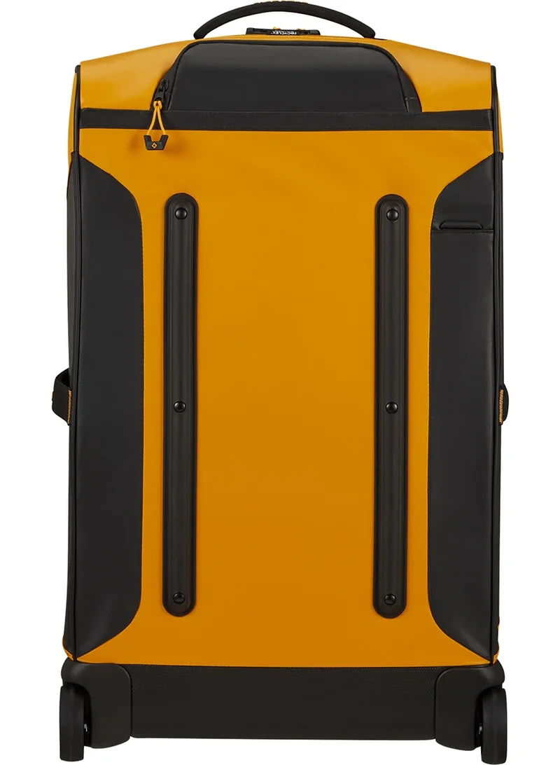 Samsonite  Ecodiver Wheeled Duffle Bag 67 cm / 24 inch, Yellow|Reflective Pattern|TSA Lock|ID Tag|Spacious Interior|Water Repellent Material|Recyclex Material Technology - 2 Years International Warranty  | Best Price UAE
