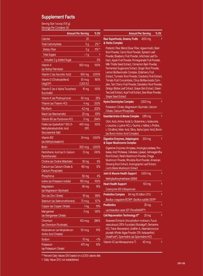 IM8 Daily Ultimate Essentials All-in-One Multivitamin Supplement Powder Bag, 92 Nutrient Rich Ingredients CoQ10, Probiotics, Vitamins, Greens, Gluten Free, Vegan, Acai Mixed Berry, 12.5oz, 30 Servings - Image 3