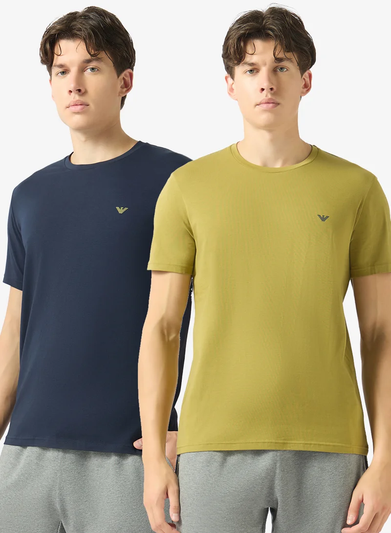 امبوريو ارماني 2 Pack Of Logo T-Shirt
