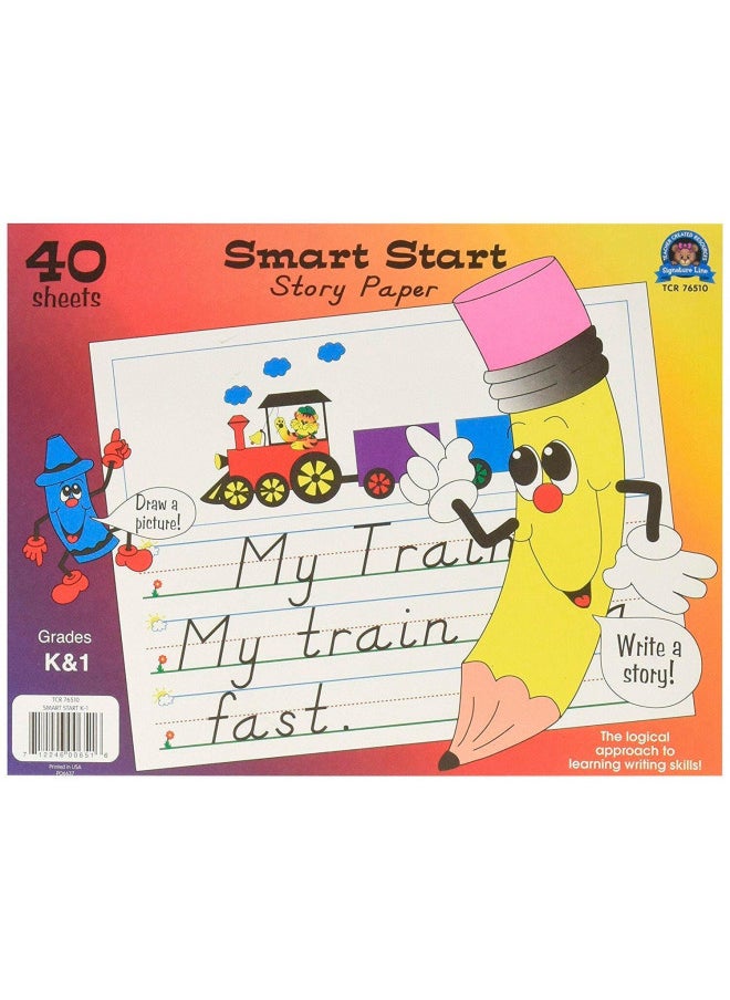 Teacher Created Resources Smart Start K-1 Story Paper: 40 Sheet Tablet (76510), White