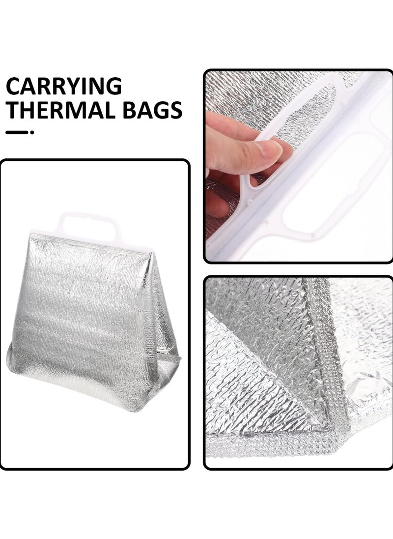 Oasisgalore 10pcs Reusable Aluminum Foil Insulated Snack Bags for Kids, Foldable Grocery Tote Bags  - Image 2