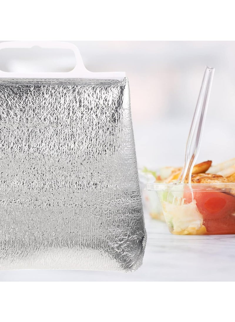 Oasisgalore 10pcs Reusable Aluminum Foil Insulated Snack Bags for Kids, Foldable Grocery Tote Bags  - Image 5