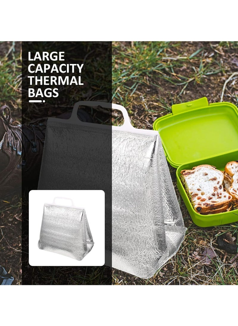 Oasisgalore 10pcs Reusable Aluminum Foil Insulated Snack Bags for Kids, Foldable Grocery Tote Bags  - Image 4
