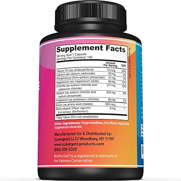 Sunergetic Premium Electrolyte Capsules – Support for Keto, Low Carb, Rehydration & Recovery - Electrolyte Replacement Tablets – Includes Electrolyte Salts, Magnesium, Sodium, Potassium – 100 Capsules - Image 2