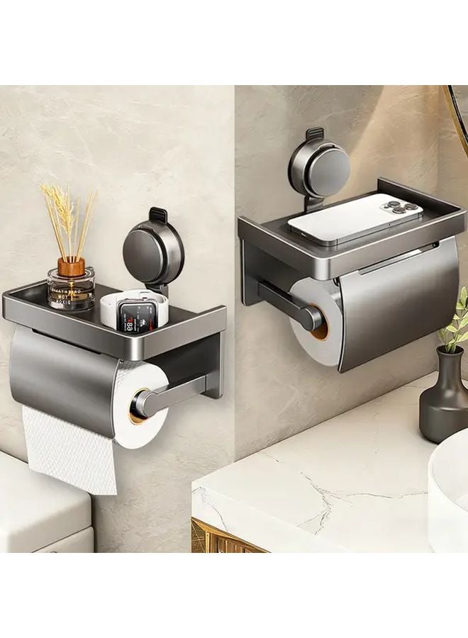 Pole Version Wall Mounted Suction Cup Toilet Paper Holder Heavy Duty No Drill Adhesive Bathroom Roll Dispenser - Image 4