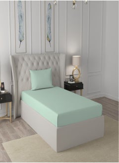 Raymond Raymond Home Single Sheet 120 Thread Count Luxirious Mercerised 100% Cotton Bedding Solid Pre Shrunk Percale Finish Bed Linen 2 Bedsheet and 2 Pillow Case - Light Sky Blue (152 * 229 CM)  - Image 2