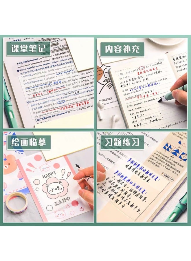 HELPS ملاحظات لاصقة شفافة للحيوانات الأليفة، علامة طلابية، أسلوب لصق المفاتيح، دفتر ملاحظات إبداعي، ملاحظة رسالة، ملصق ملاحظات - Image 4