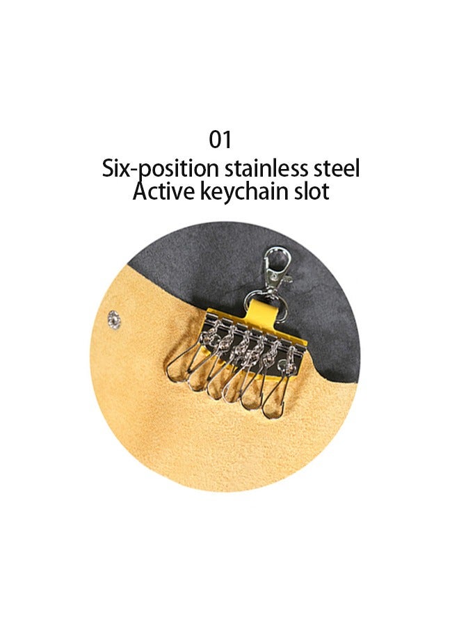 Unisex Genuine Cow Leather Keychain Bag Men Women Key Holder Organizer Pouch Car Key Case Magnetic Buckle- - Image 2