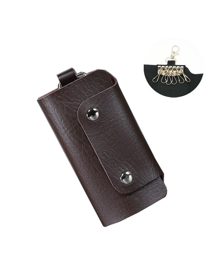 Unisex Genuine Cow Leather Keychain Bag Men Women Key Holder Organizer Pouch Car Key Case Magnetic Buckle- - Image 1