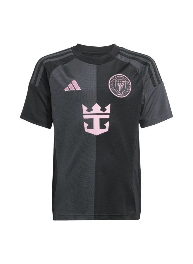 اديداس قمصان كرة قدم للأطفال للجنسين باللون الأسود