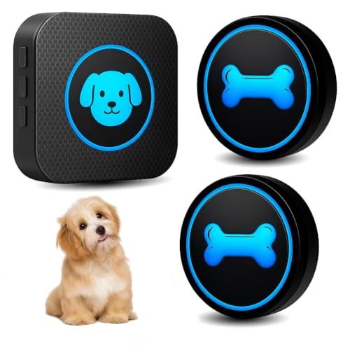 Yoiilifee Dog Doorbell to Go Outside, Smart Wireless Doggie Doorbell for Potty Training,1000 Feet Long Range with IP65 Waterproof Super-Light Touch Button, 60 Melodies & Adjustable Volume (2 Button) - Image 1