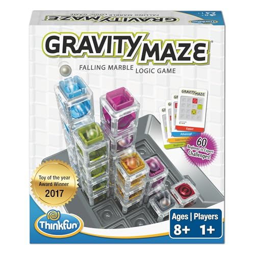ThinkFun Gravity Maze - Falling Marble Logic Game - Challenging STEM Toy for Kids 8-12 - Gravity Marble Maze - Brain-Building Fun - Educational Gift - Boosts Critical Thinking & Problem Solving - Image 1