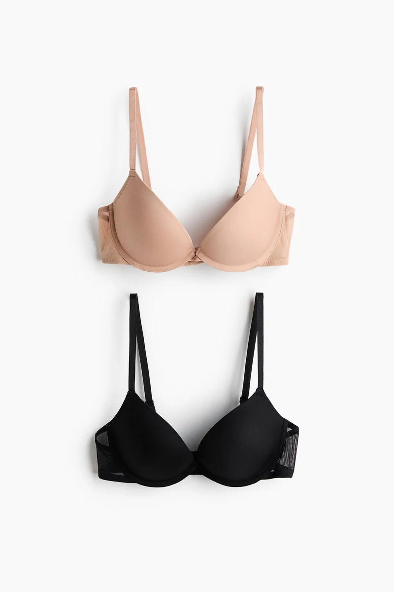 H&M  2-pack microfibre super push-up bra for Women | Best Price UAE