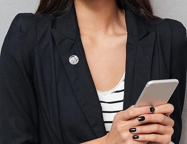 Foxelli Brooch Pins Mini Safety Shirt Buttons For Cardigan Saree Dress Hats No Sew Removable Pearl Buttons Brooch Buttons Cover Up Button Pins Instant Button Jeans Button Pins Shirt Safety Brooch - Image 3