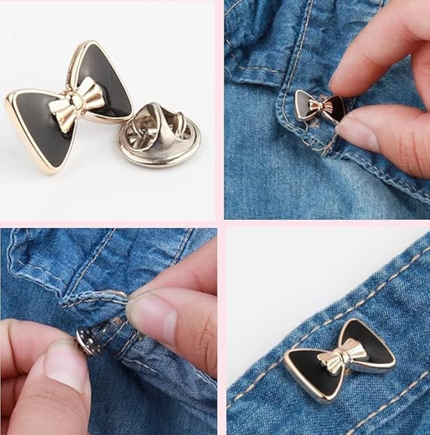 Foxelli Brooch Pins Mini Safety Shirt Buttons For Cardigan Saree Dress Hats No Sew Removable Pearl Buttons Brooch Buttons Cover Up Button Pins Instant Button Jeans Button Pins Shirt Safety Brooch - Image 5