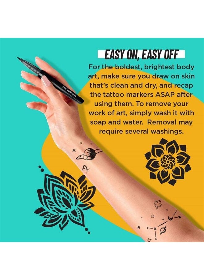 BodyMark Temporary Tattoo Marker, Fine Tip Black - pzsku/ZCE37942633722DD2ED4FZ/45/_/1687442545/3da6c1ea-dee5-4fe7-8044-59593e80dda8