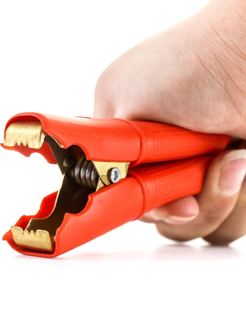 Zikra 4 Pack 100A Jump Lead Clamps, Heavy Duty Pure Copper Crocodile Clamps Alligator Clips, Car Booster Cable Clips Battery Clamps for Car Auto (2 Pcs Red + 2 Pcs Black) - Image 5