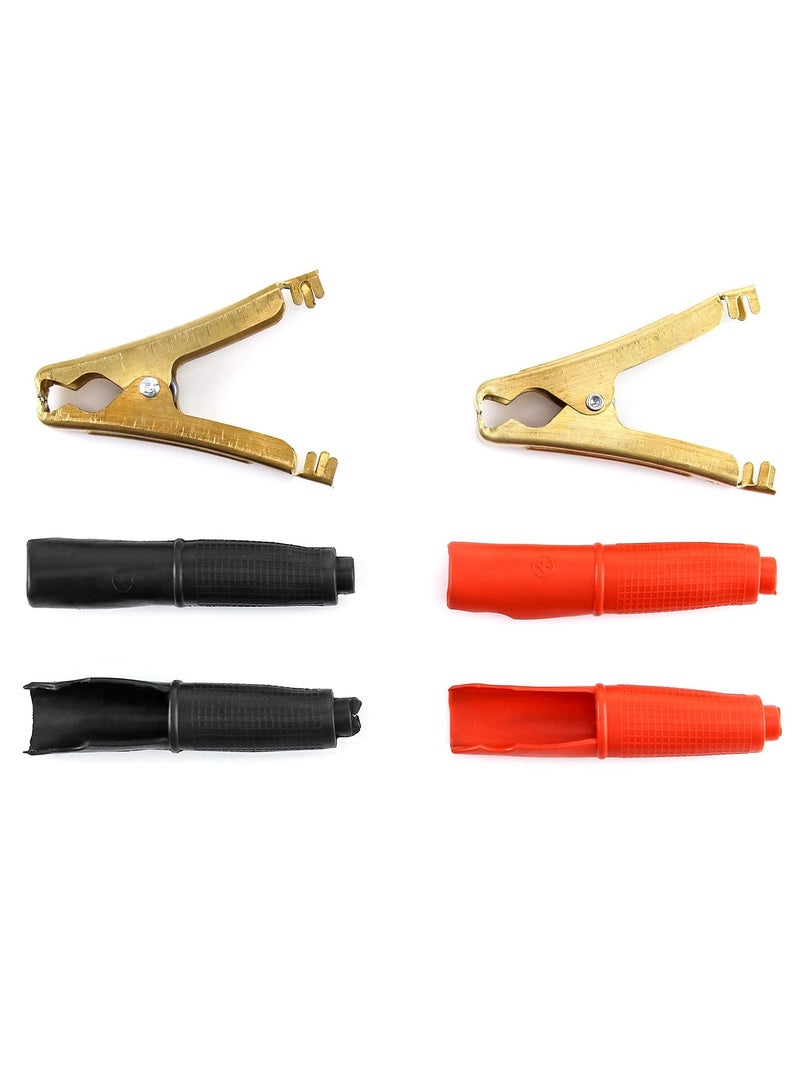 Zikra 4 Pack 100A Jump Lead Clamps, Heavy Duty Pure Copper Crocodile Clamps Alligator Clips, Car Booster Cable Clips Battery Clamps for Car Auto (2 Pcs Red + 2 Pcs Black) - Image 4