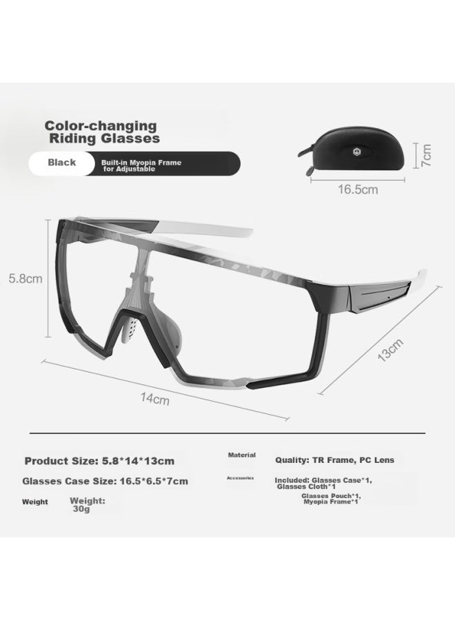JD.com Jd Jingzao Photochromic Cycling Gl, Uni Outdoor Running Bicycle Windproof Goggles, Driving Myopia Sungl - Image 5