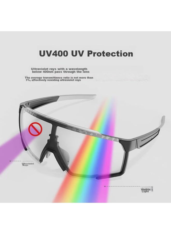 JD.com Jd Jingzao Photochromic Cycling Gl, Uni Outdoor Running Bicycle Windproof Goggles, Driving Myopia Sungl - Image 4