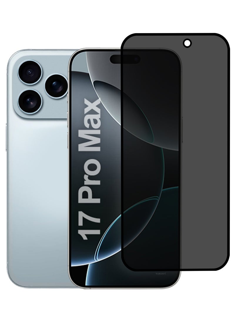 Premium 3D Privacy Screen Protector for iPhone 17 Pro Max, Anti-Spy Tempered Glass HD Clear View Easy Installation - Image 1