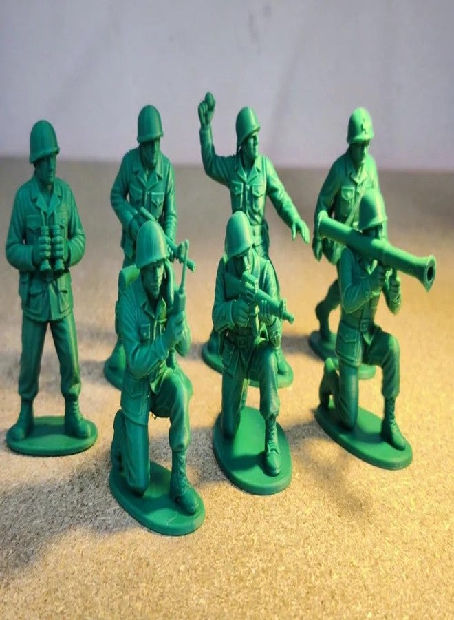 3D CRAFT Plastic Army Men Toy Soldiers Set – Military Action Figures Battle Playset for Kids – Green Soldier Warriors – Mini Combat Troops for Battlefield Imagination Play – Boys Toy Gift Age 3+ - Image 3