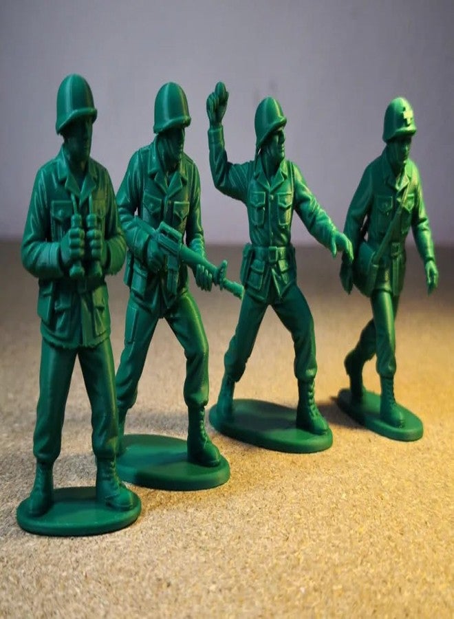 3D CRAFT Plastic Army Men Toy Soldiers Set – Military Action Figures Battle Playset for Kids – Green Soldier Warriors – Mini Combat Troops for Battlefield Imagination Play – Boys Toy Gift Age 3+ - Image 1