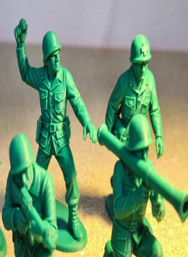 3D CRAFT Plastic Army Men Toy Soldiers Set – Military Action Figures Battle Playset for Kids – Green Soldier Warriors – Mini Combat Troops for Battlefield Imagination Play – Boys Toy Gift Age 3+ - Image 2