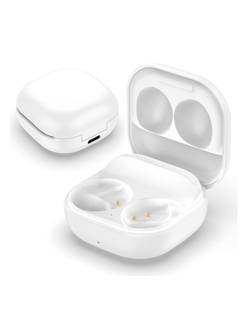 Samsung Galaxy Buds 2 Charging Case, Replacement Dock Station, Bluetooth Pairing and Fast Charging for Galaxy Buds2, Sleek White Design - Image 1