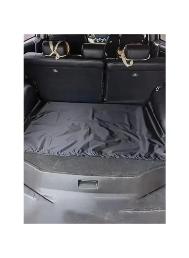Black Waterproof Luggage Compartment Mat Durable Polyester Easy Clean For All Cars - Image 3