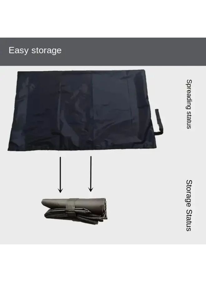Black Waterproof Luggage Compartment Mat Durable Polyester Easy Clean For All Cars - Image 5