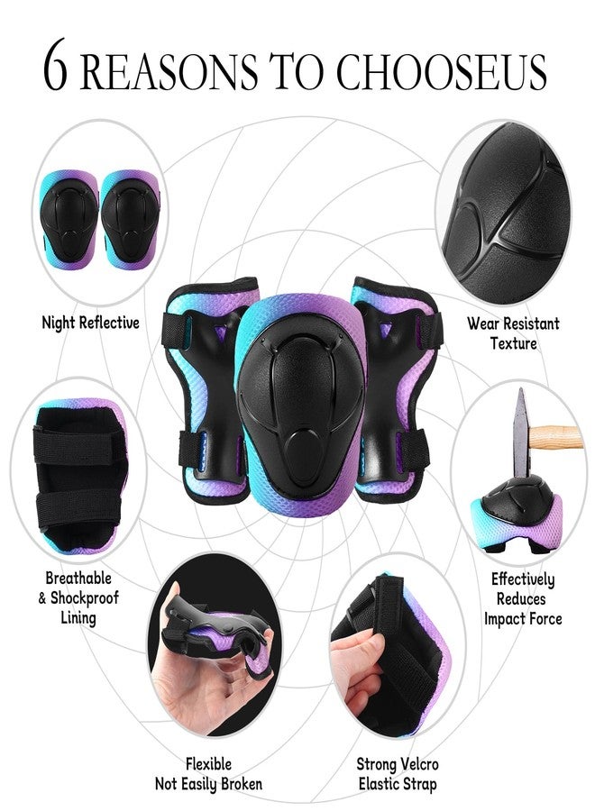 JIFAR Adjustable Bike Helmet with Knee Pad Elbow Pads Guards,Skateboard Helmet for Kids YouthToddler Boys Girls,Helmet and pads for kids 3-5-8-14+ Riding Scooter Inline skatings Longboard Roller Skate - Image 3