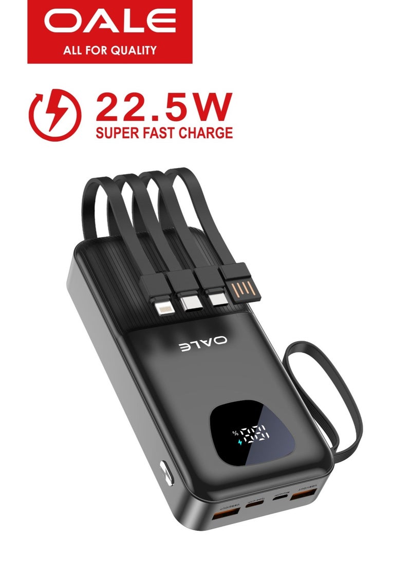 OALE iPower Y20000 20000mAh Power Bank, 22.5W Fast Charging, 3 Inputs & 6 Outputs, LED Display, with Carry Strap - Image 1