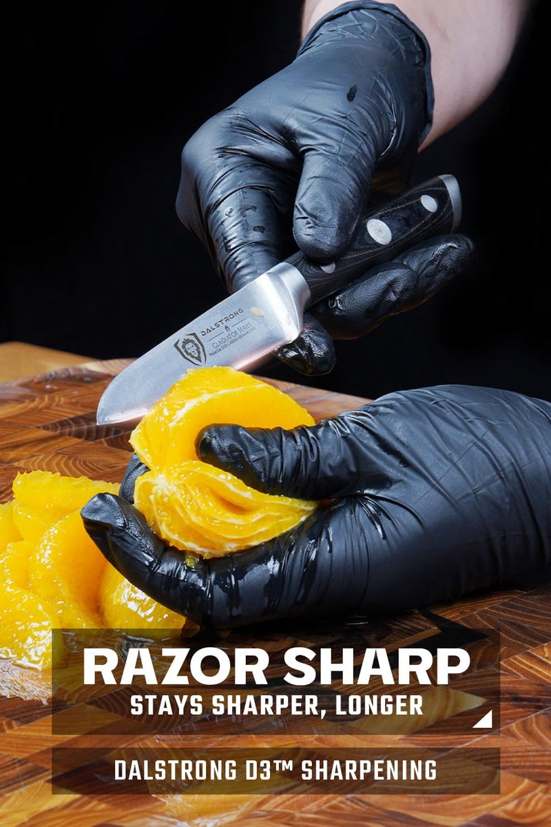 Dalstrong Paring Knife - 3.5 inch - Gladiator Series Elite - Forged High-Carbon German Steel - Black G10 Handle - Sheath Included - Razor Sharp Kitchen Knife - Cooking Chef Knife - NSF Certified - Image 2