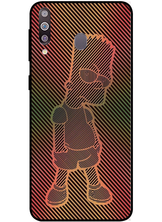 EYE CATCH Protective Case Cover For Samsung Galaxy A40s Smart Series Printed Protective Case Cover for Samsung A40s Simpson - Image 1