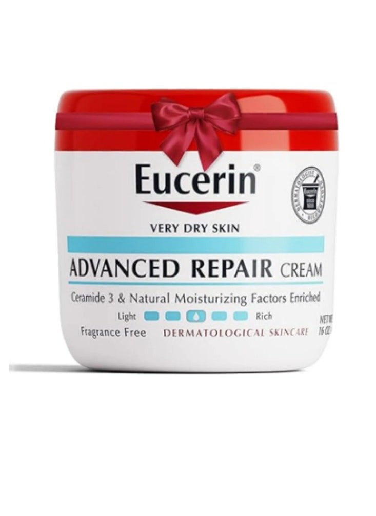 Eucerin Roughness Relief Lotion - Full Body Lotion for Extremely Dry, Rough Skin - Pump Bottle White 500ml+Natural Moisturizing Advanced Repair Cream White  - Image 3
