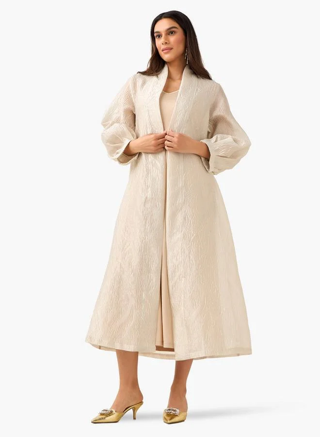 Iconic Iconic Longline Textured Open Front Kimono Shrug