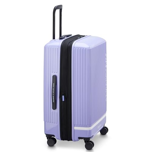florence by mills Spin Me Away Hardside Expandable Luggage with Spinner Wheels, Lavender, Checked-Medium 24 Inch - Image 5