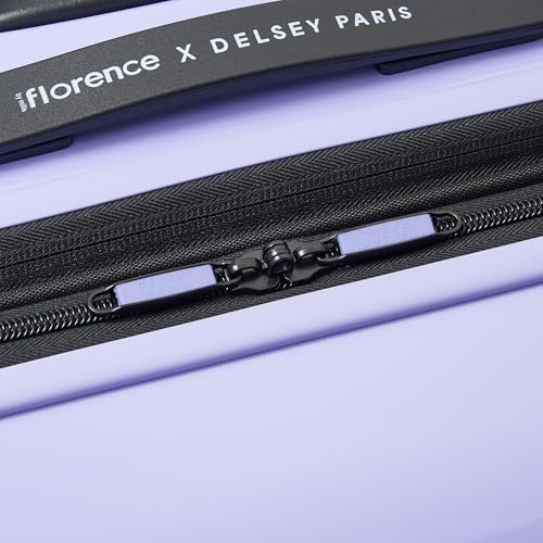 florence by mills Spin Me Away Hardside Expandable Luggage with Spinner Wheels, Lavender, Checked-Medium 24 Inch - Image 4
