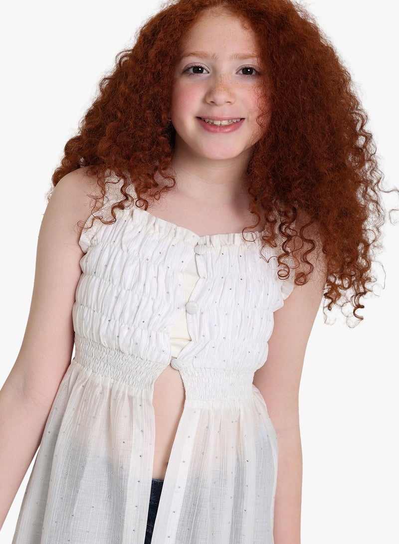 Junior Girls sleevless shirt - Image 4