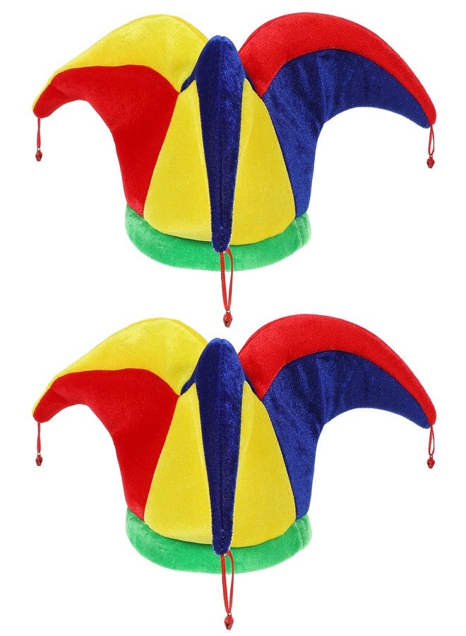 ARTIBETTER Rainbow Jester Hat for Mardi Gras Costume, Funny Festival Parade Carnival Dress up Accessory - Image 1