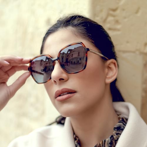ZENOTTIC Polarized Sunglasses for Women Vintage Oversized Square Sun Glasses Ladies Shades UV400 Protection - Image 2
