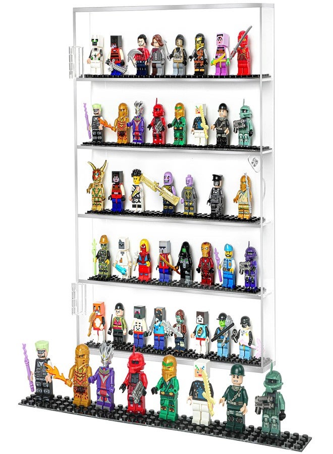 HEKORE Minifigure Display Case for Lego - Acrylic Wall Cabinet, Dust-Proof Building Block Figure Display Box for Collectibles (1, Medium) - Image 1